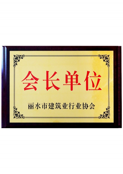 麗水市建筑業(yè)行業(yè)協(xié)會會長單位